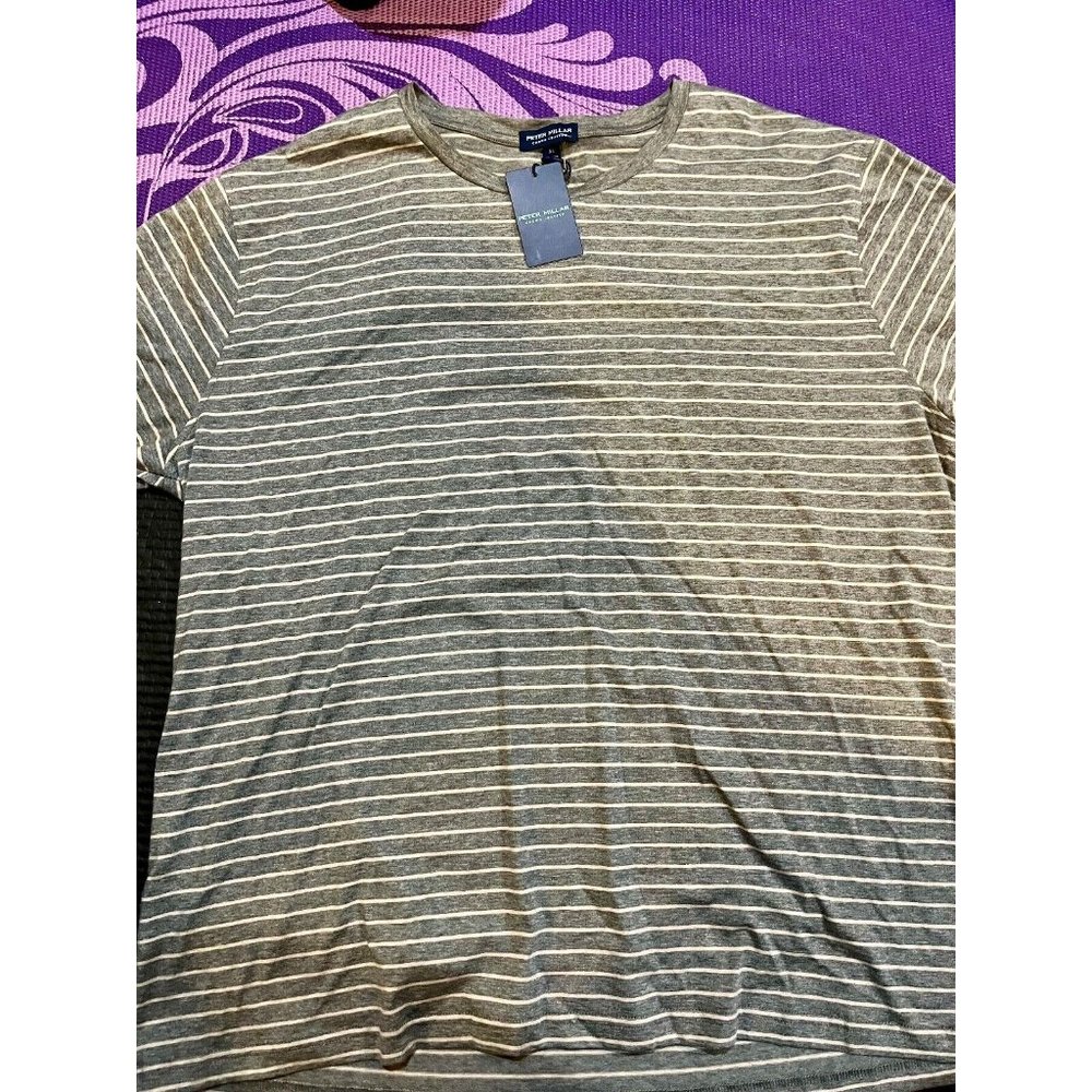 Peter Millar Colt Stripe T-Shirt Men’s XL Crown Crafted Gale New NWT $148 - Picture 8 of 13